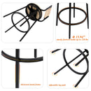 Bar Stools Swivel Counter Chairs With Metal Frame Hand Woven Paper Rope Dining Barstools For Kitchen Counter (Set of 2)