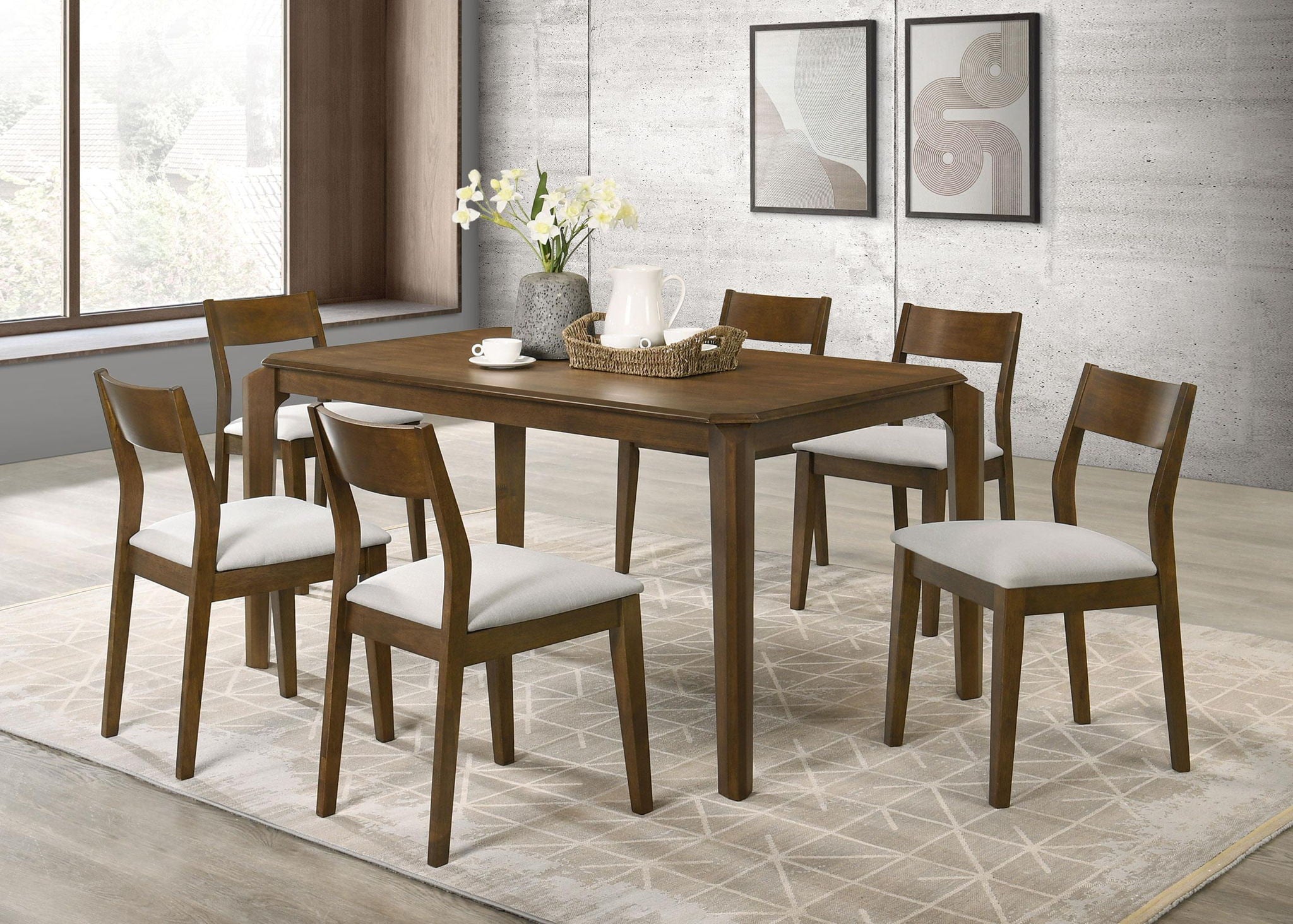 Almonte Dining Chair Upholstered Seat Dark Brown (Set of 2) - Atlantic Fine Furniture Melbourne FL