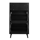 Allen - Rattan 2 Door 1 Drawer Cabinet Shoe Rack For Entrance