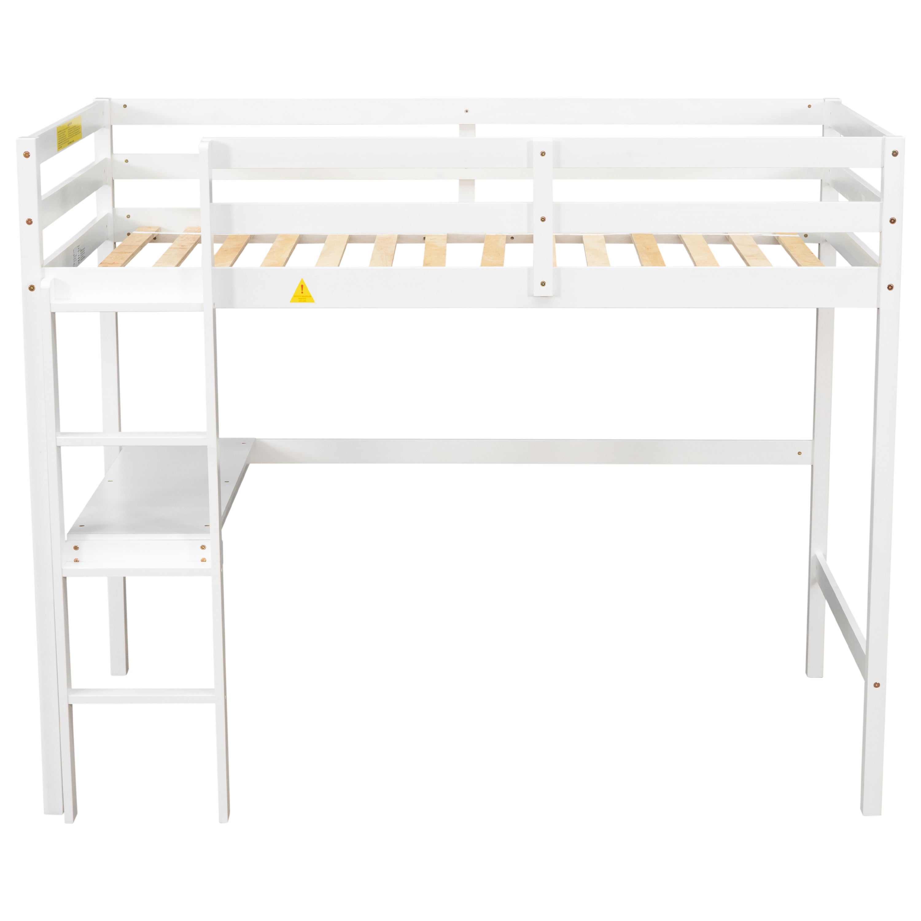Twin Loft Bed with built-in desk,White(Old SKU:W50450911)
