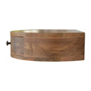 Wall Mounted Rounded Nightstand - Oak