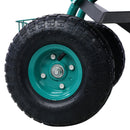 Rolling Garden Scooter Cart Seat With Wheels, 360 Swivel Seat, Tool Tray