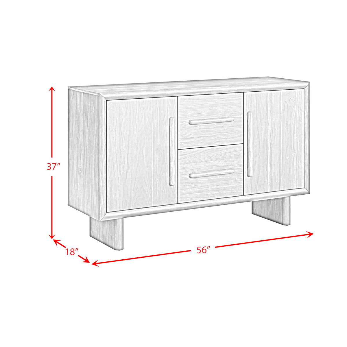 Brisbane Server in Brown by Elements International, view 5