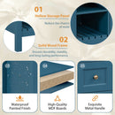 Bathroom Vanity With Resin Sink Combo, Freestanding Vanity Set With 5 Drawers