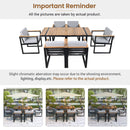 7 Pieces Outdoor Dining Set Patio Dining Table And Chair Set With And Removable Cushions For Patio