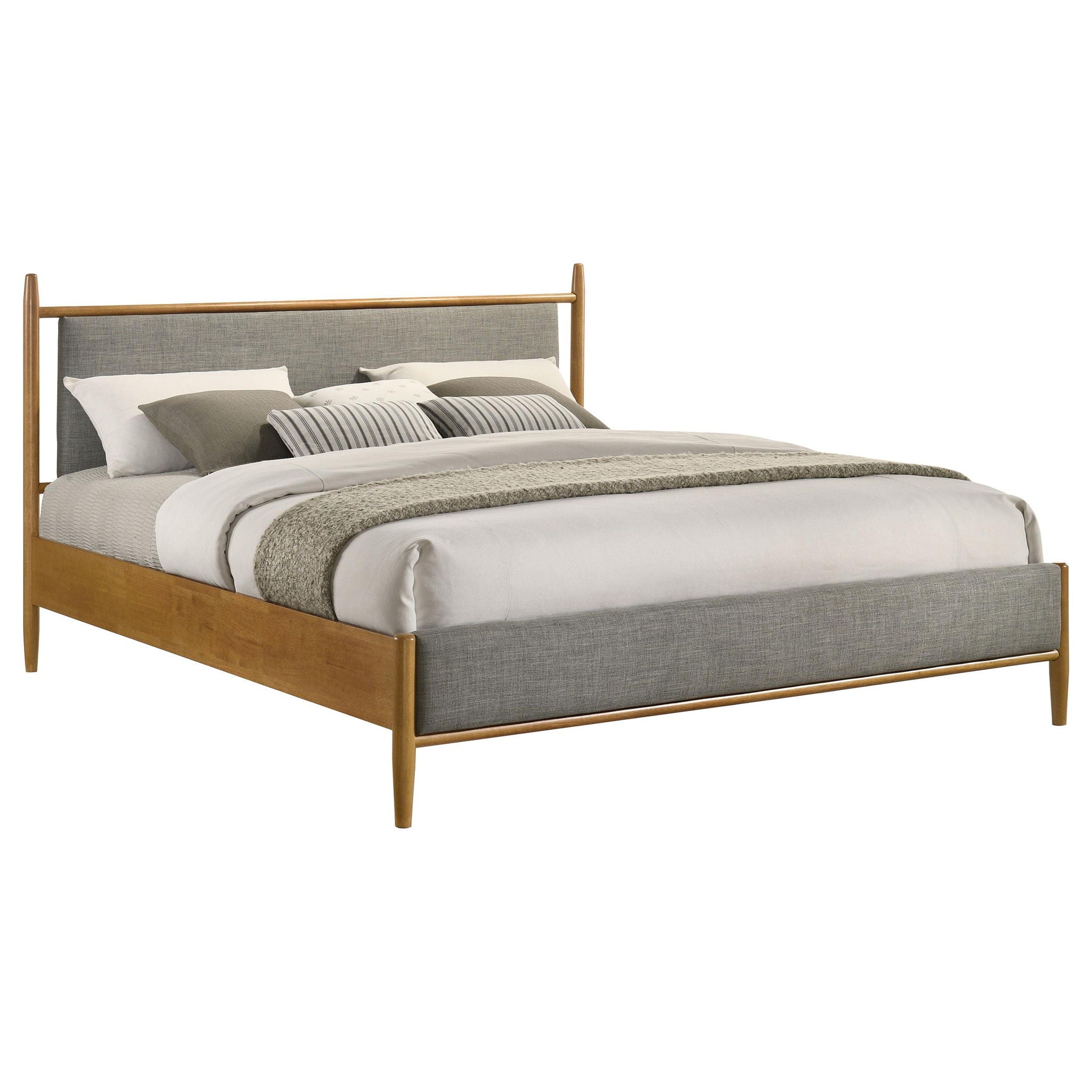 Mason 46-inch Eastern King Panel Platform Bed Light Brown