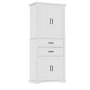 Elegant Multi Functional Storage Cabinet With Slide Rail Drawers, Adjustable Shelves