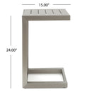 Aluminum Outdoor C - Shaped Side Table For Patio