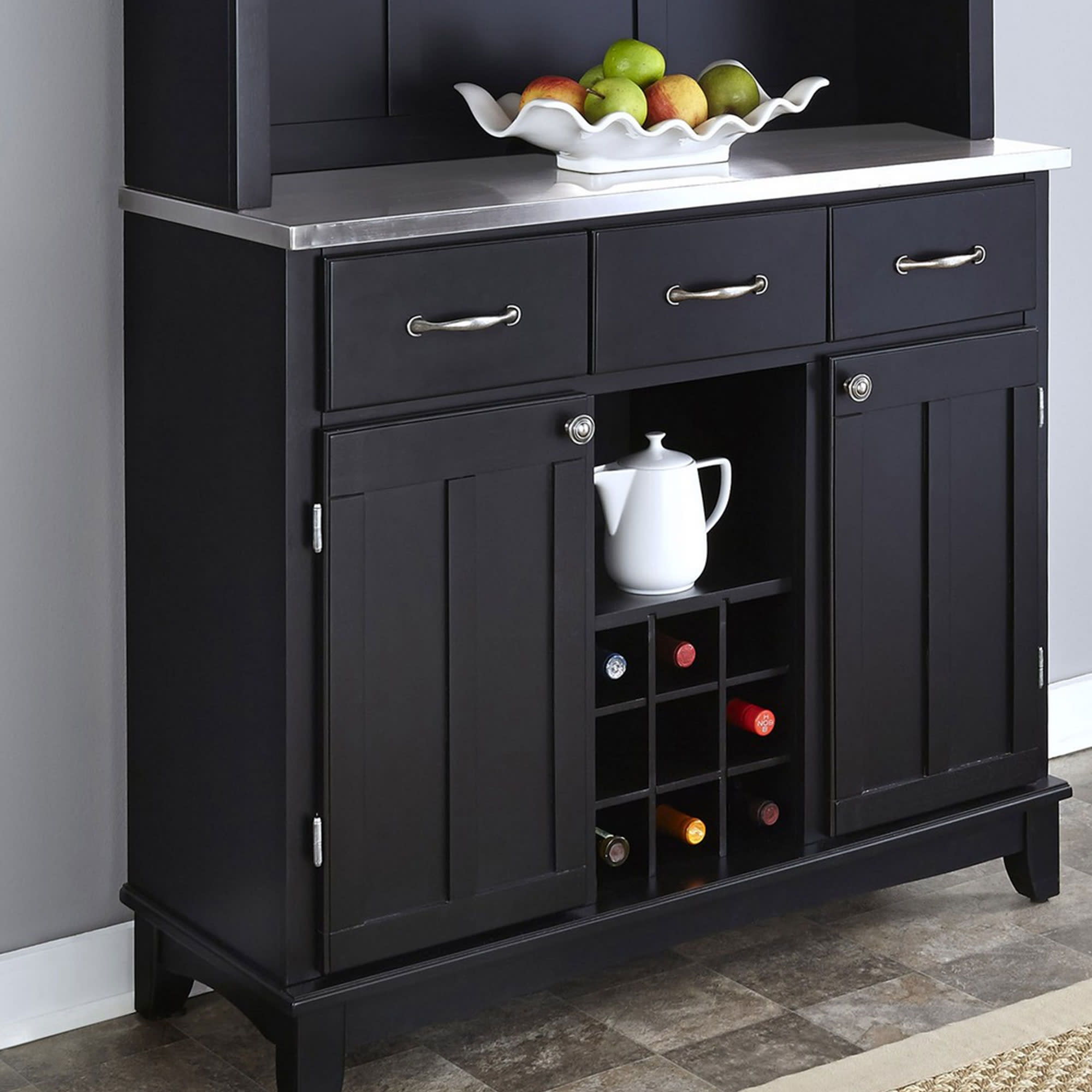 Buffet Of Buffets - Buffet With Hutch Stainless Steel Top
