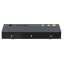 Floating Shelf With Drawer, Multi-Purpose Wall-Mounted Vanity Table, Mounted Desk, Floating Table For Bedroom, Bathroom, Hairdressers - Black / Golden