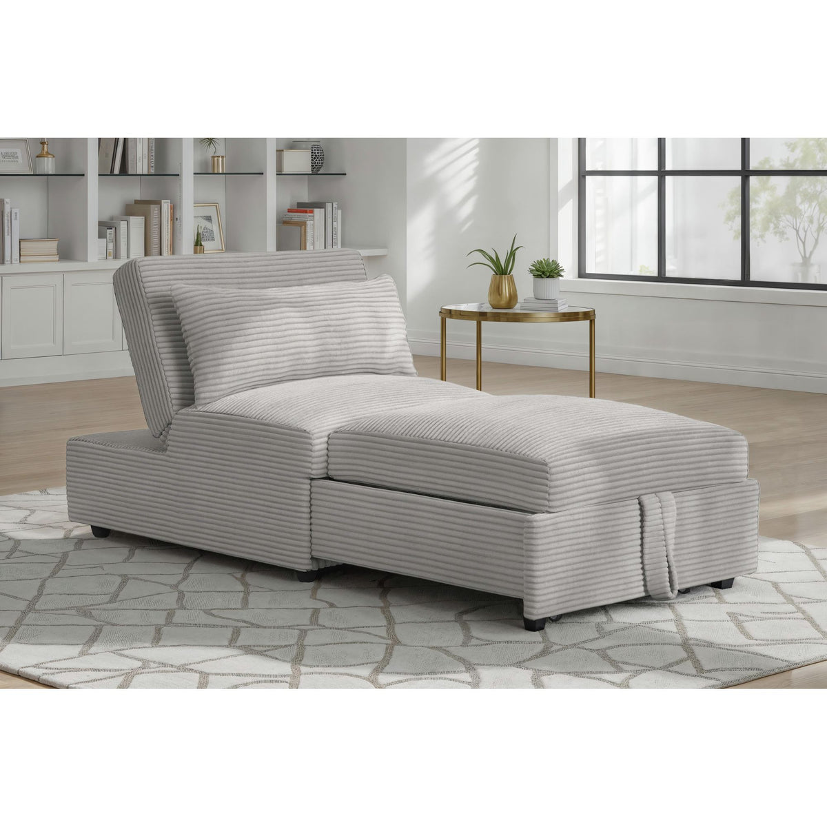 Pluto Chair With Kidney Pillow, Klik Klak And Pop Up in Coronado Gray by Elements International, view 7