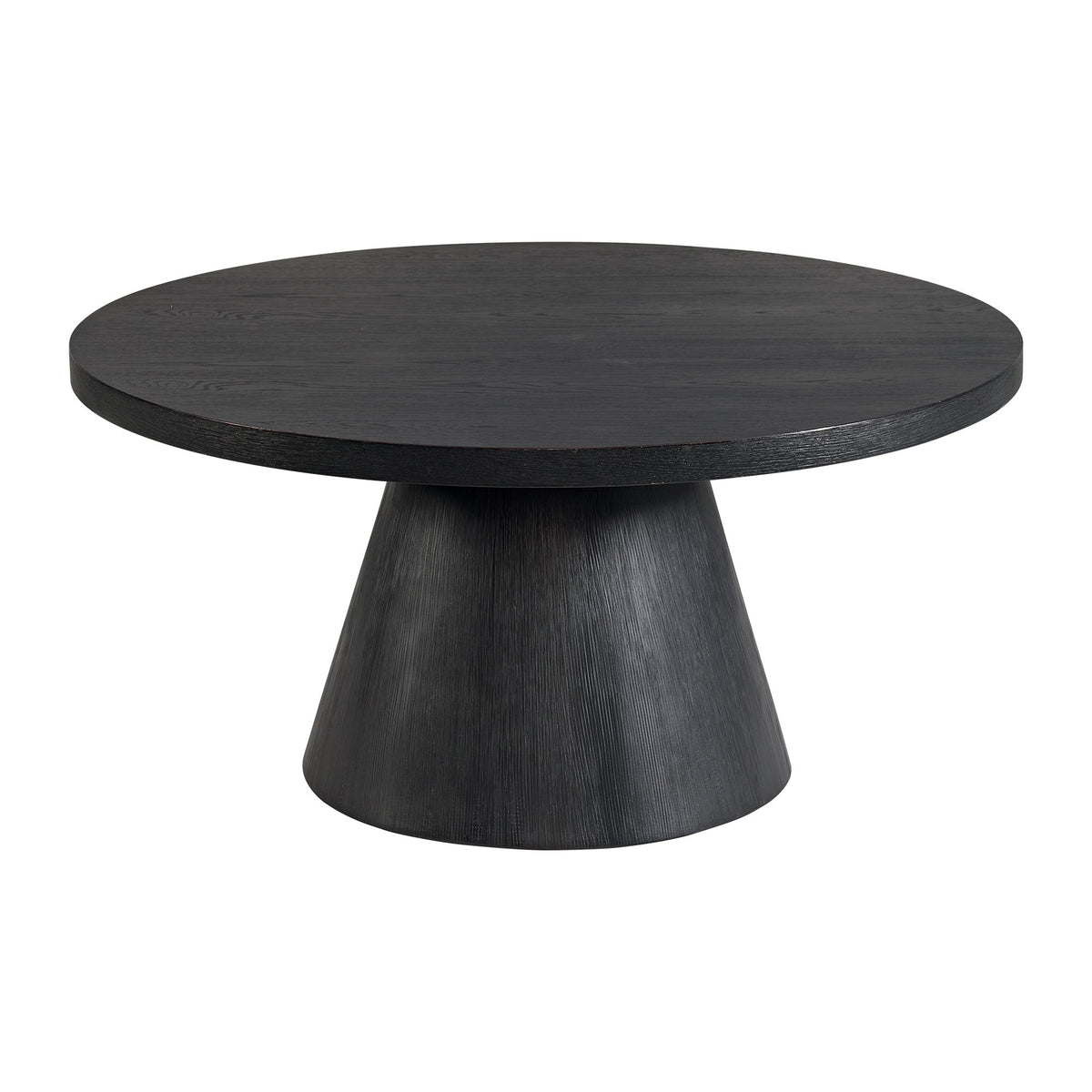 Portland Round Coffee Table in Black by Elements International, view 2