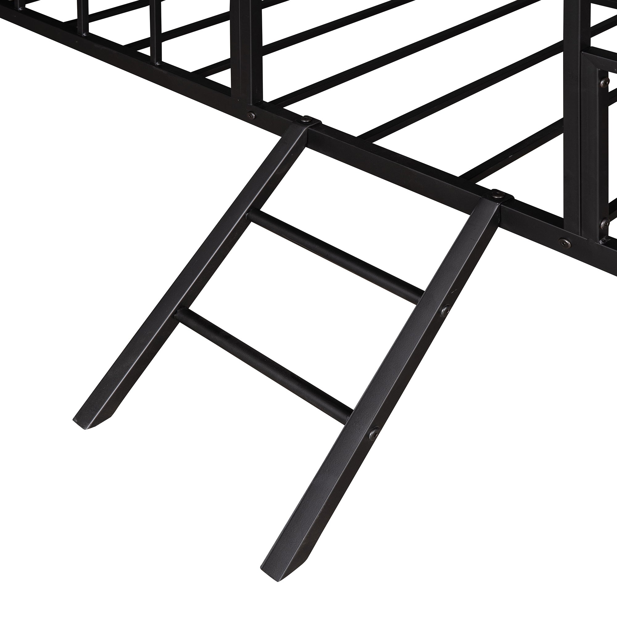 Metal House Bed Frame Full Size with Slatted Support No Box Spring Needed Black - Atlantic Fine Furniture Melbourne FL