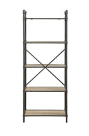 Itzel - Bookshelf - Antique Oak / Sandy Gray