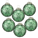 Christmas Ball Ornaments, Glass Decorative Hanging Ball Christmas Tree Ornaments, For Holiday Party Decorations (Set of 6) - Green