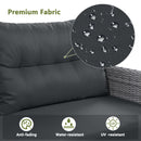 Outdoor Furniture Set Patio Rattan Furniture Set With Adjustable Table, Recliners With Extendable Side Tables And 2 Ottomans