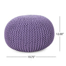 Belle - Modern Knitted Cotton Round Pouf