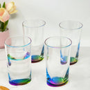 Leading Ware Oval Halo Acrylic Glasses Drinking, 15Oz (Set of 4) Hi Ball, Bpa Free - Clear