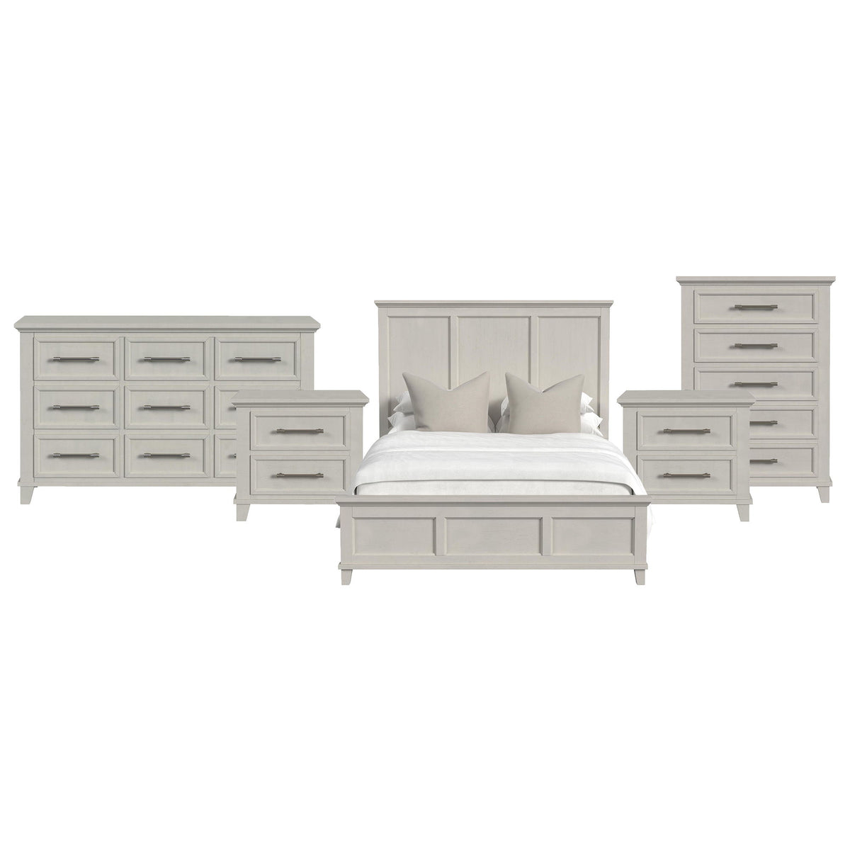 Canterbury Panel Bedroom Set in Dark Gray by Elements International, view 6