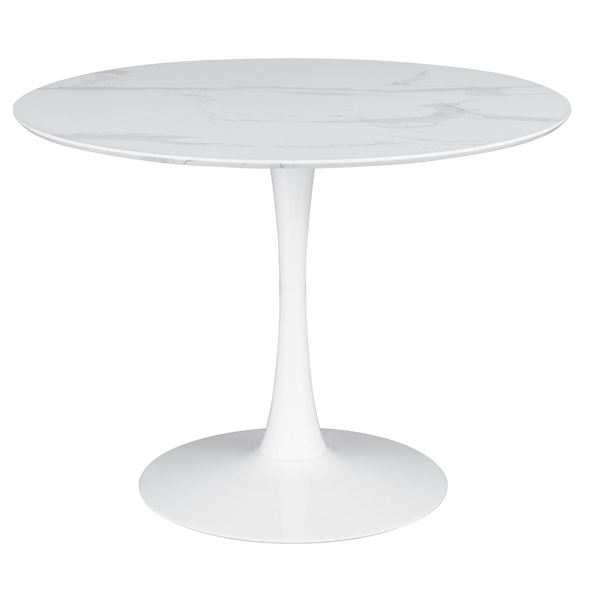 Arkell Round 40-inch Faux Marble Top Dining Table White