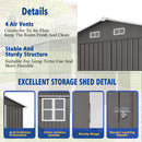 Large Outdoor Storage Shed With Lockable Door, Air Vent