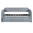 Upholstered Daybed Sofa Bed With Trundle Bed