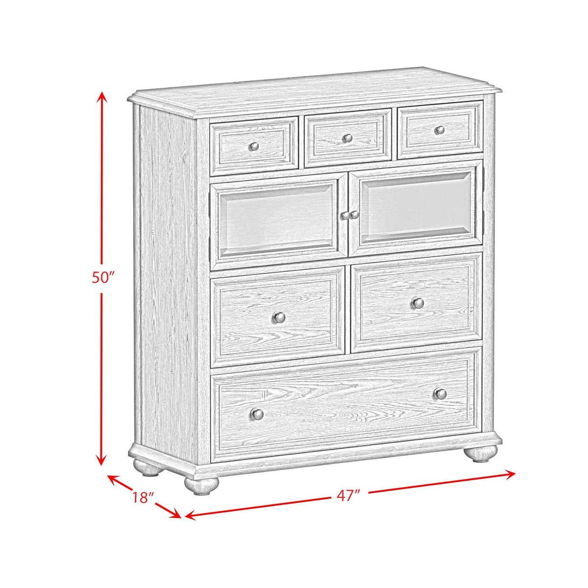 Heritage Door Chest in Dark Brown by Elements International, view 4