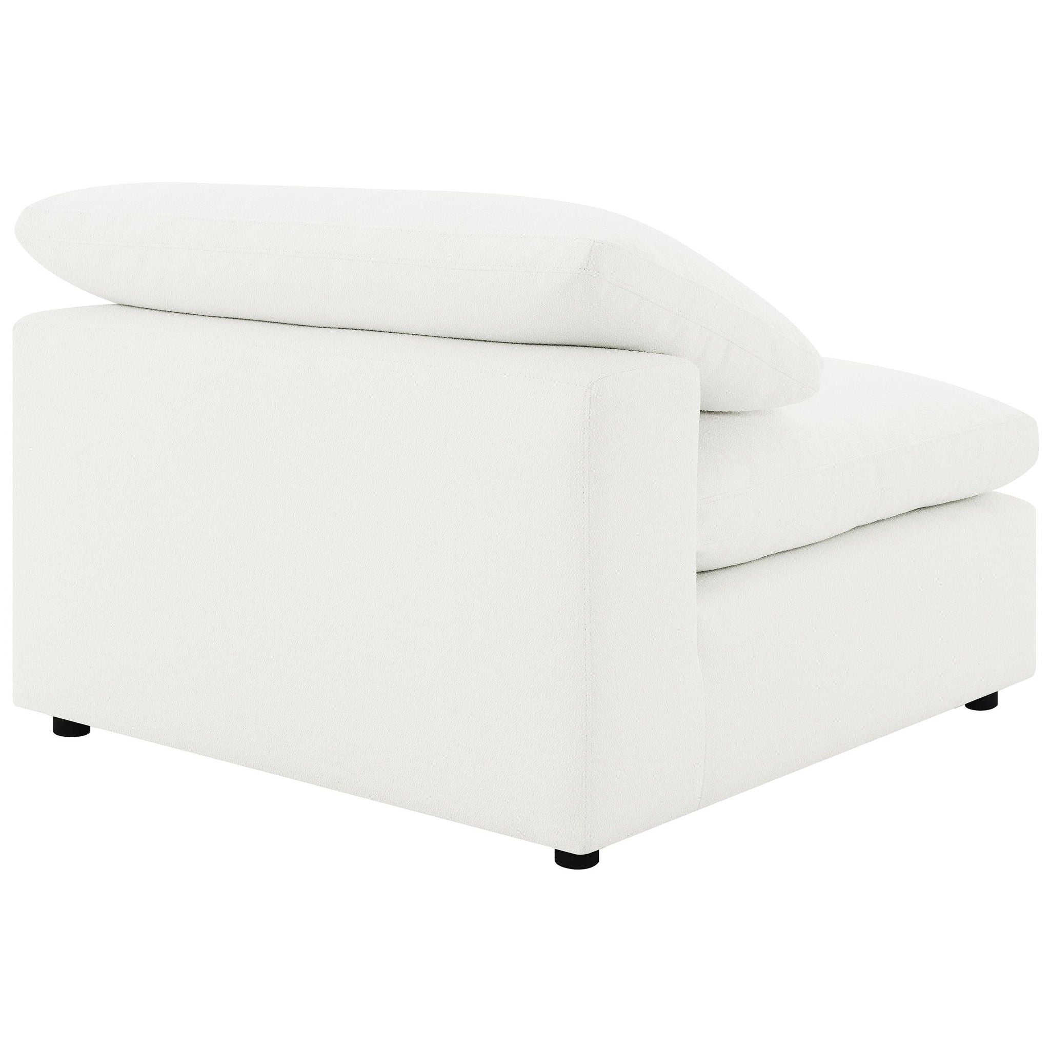 Raleigh Boucle Upholstered Armless Chair Ivory - Atlantic Fine Furniture Melbourne FL