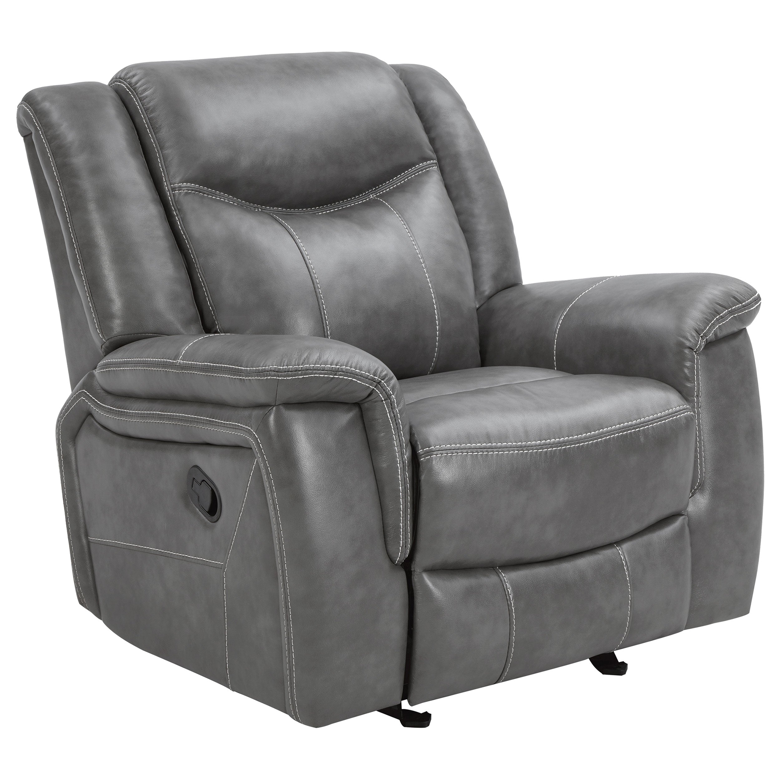 Conrad 3-piece Upholstered Padded Arm Motion Sofa Set Grey — view 7