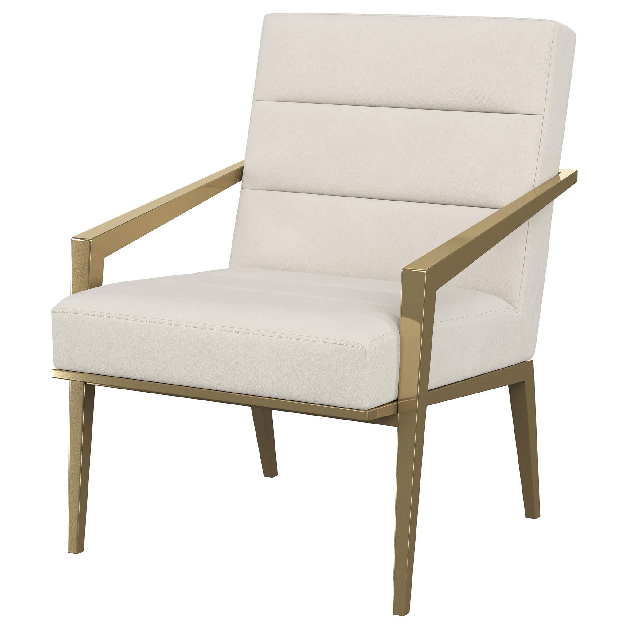 Kirra Upholstered Metal Arm Accent Chair Cream - Atlantic Fine Furniture Melbourne FL