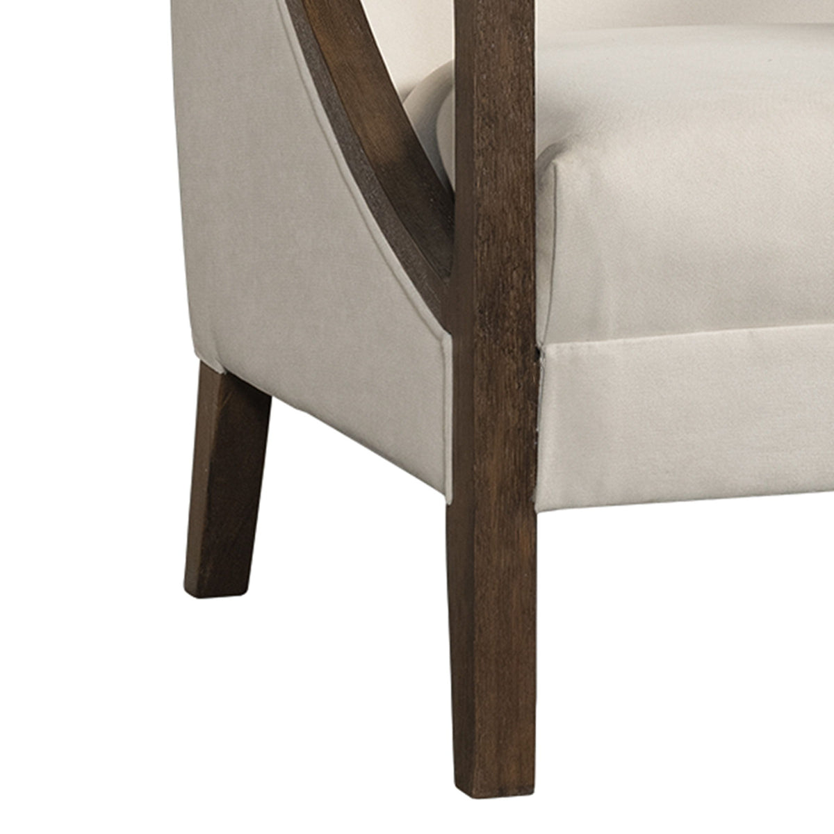 Hopkins Accent Chair With Brown Frame in Beige by Elements International, view 8