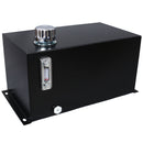 Heavy Duty Hydraulic Fluid Tank 10 Gal Steel Reservoir With Strainer, Gauge & Breather Cap For Tractors & Trucks - Black