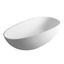 Solid Surface Stone Resin Freestanding Egg Shape Bathtub For The Bathroom - Matte White