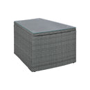 10 Piece Outdoor Sectional Half Round Patio Rattan Sofa Set