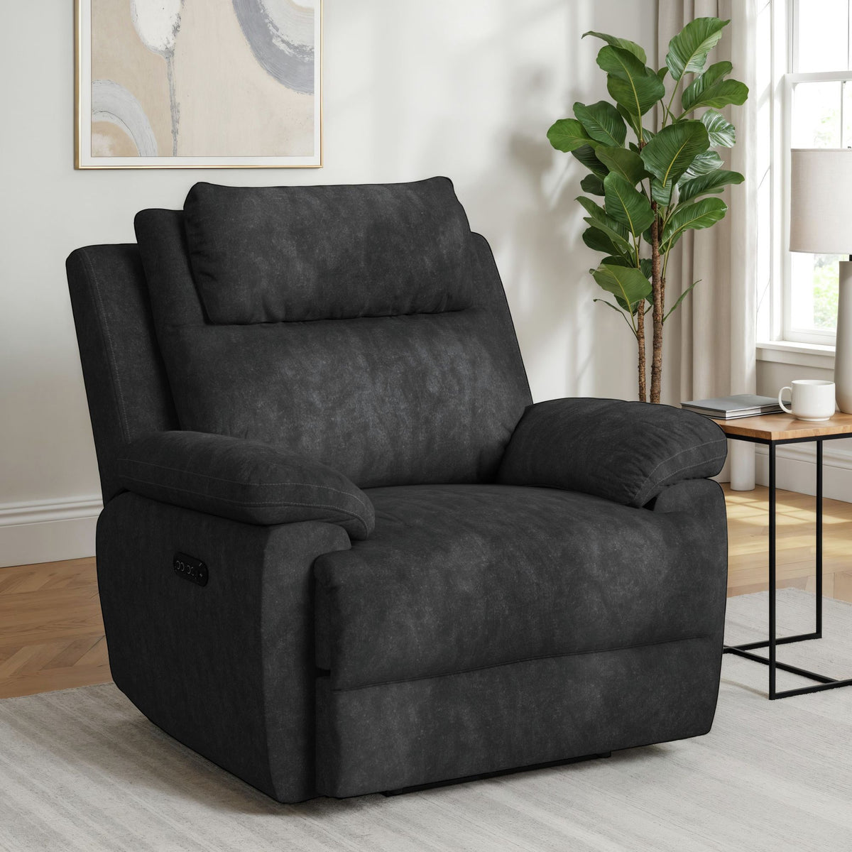 Regal P2 Recliner, Zero Gravity, Memory Foam in Explore Charcoal by Elements International, view 5