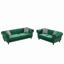 Chesterfield Set With Roll Armrest & Nailhead