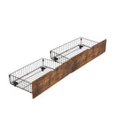 Modern Style Full Bed Drawers With Wheels Storage Solution - Brown / Black