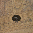 Multifunctional Bookcase With Three Open Shelves, 2 Drawers, Dual USB Charging Outlet