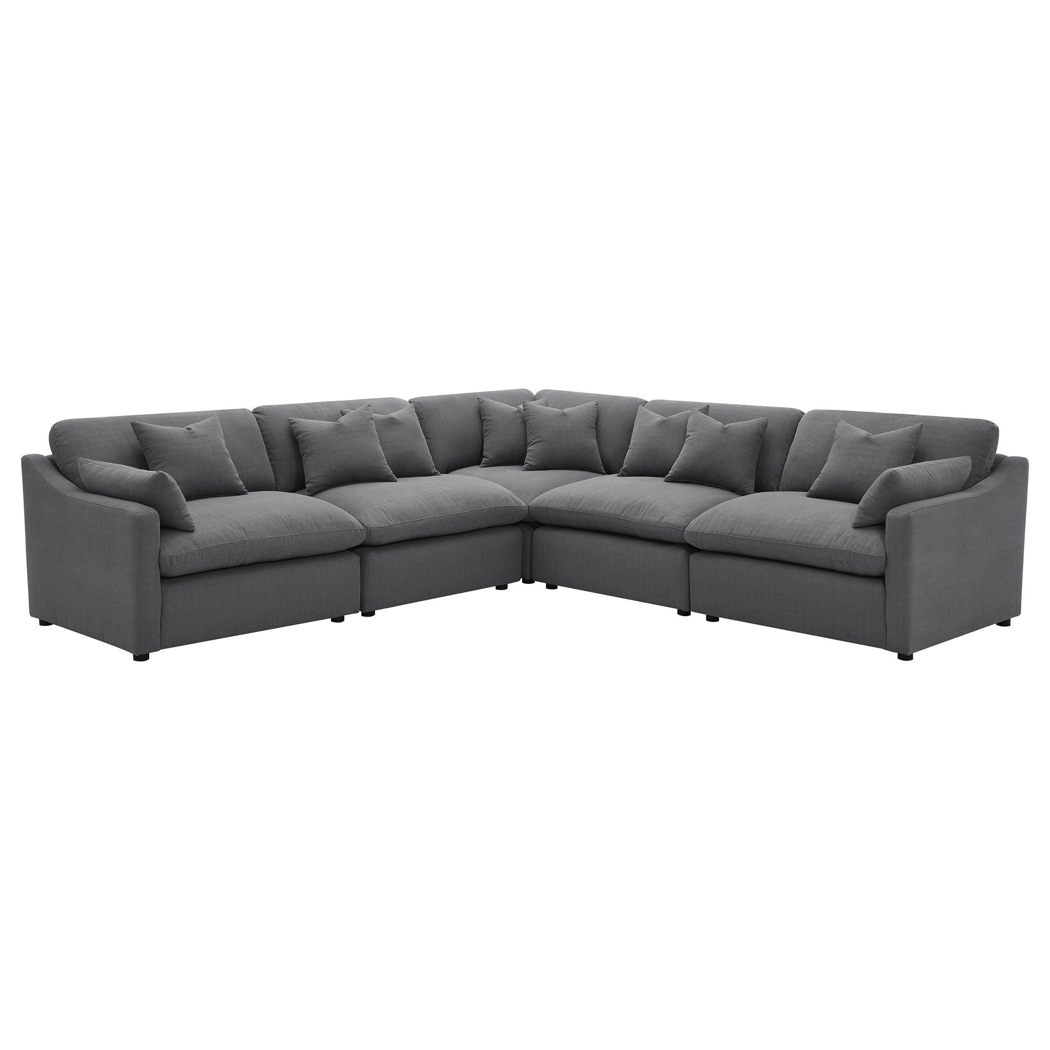 Hobson Upholstered Armless Chair Charcoal - Atlantic Fine Furniture Melbourne FL