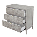 3 Drawer Cabinet, American Furniture, Suitable For Bedroom, Living Room - Light Gray