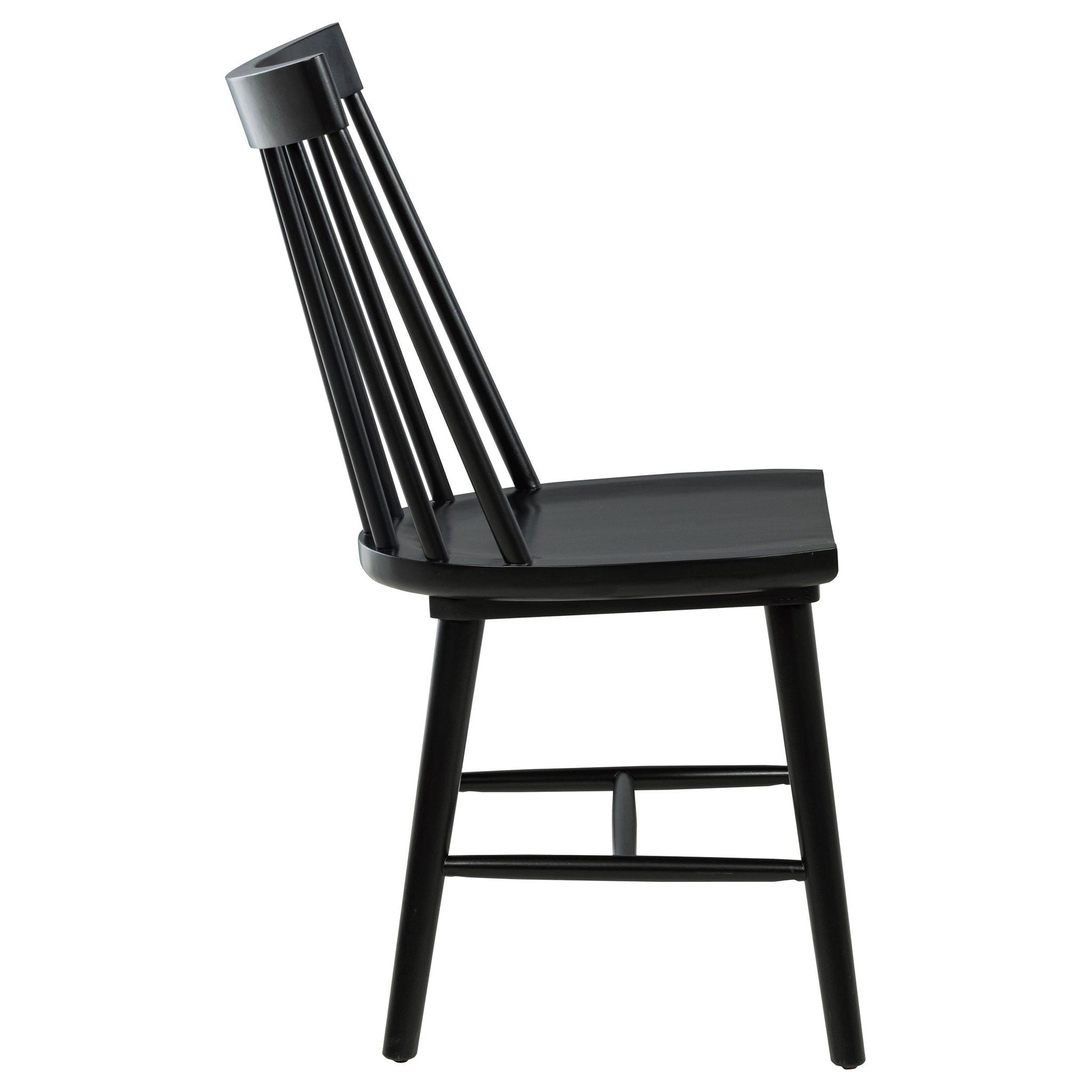 Middleton Solid Wood Dining Side Chair Black (Set of 2)