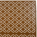Freestanding Decorative Privacy Screen For Deck Balcony Patio, Metal Privacy - Brown