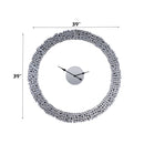 Kachina - 39" Wall Clock - Mirrored & Faux Gems