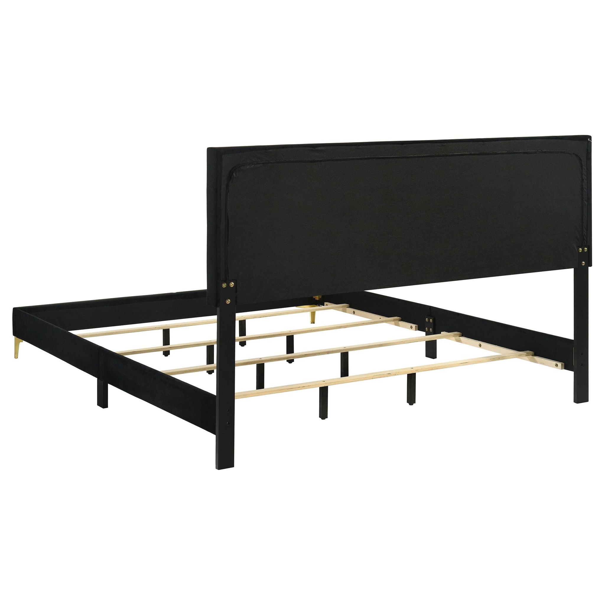 Kendall Upholstered Eastern King Panel Bed Black
