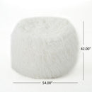 Mahin - Rounded 5 Foot Bean Bag Cozy Modern Design - White