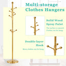 Modern Stainless Steel Spray Painted Hanger With Solid Wood Reinforcement