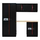 Steel Filing Cabinet With Compartments For Office Use, Storage, File Storage, Archives, And High And Low Cabinets - Black / Red