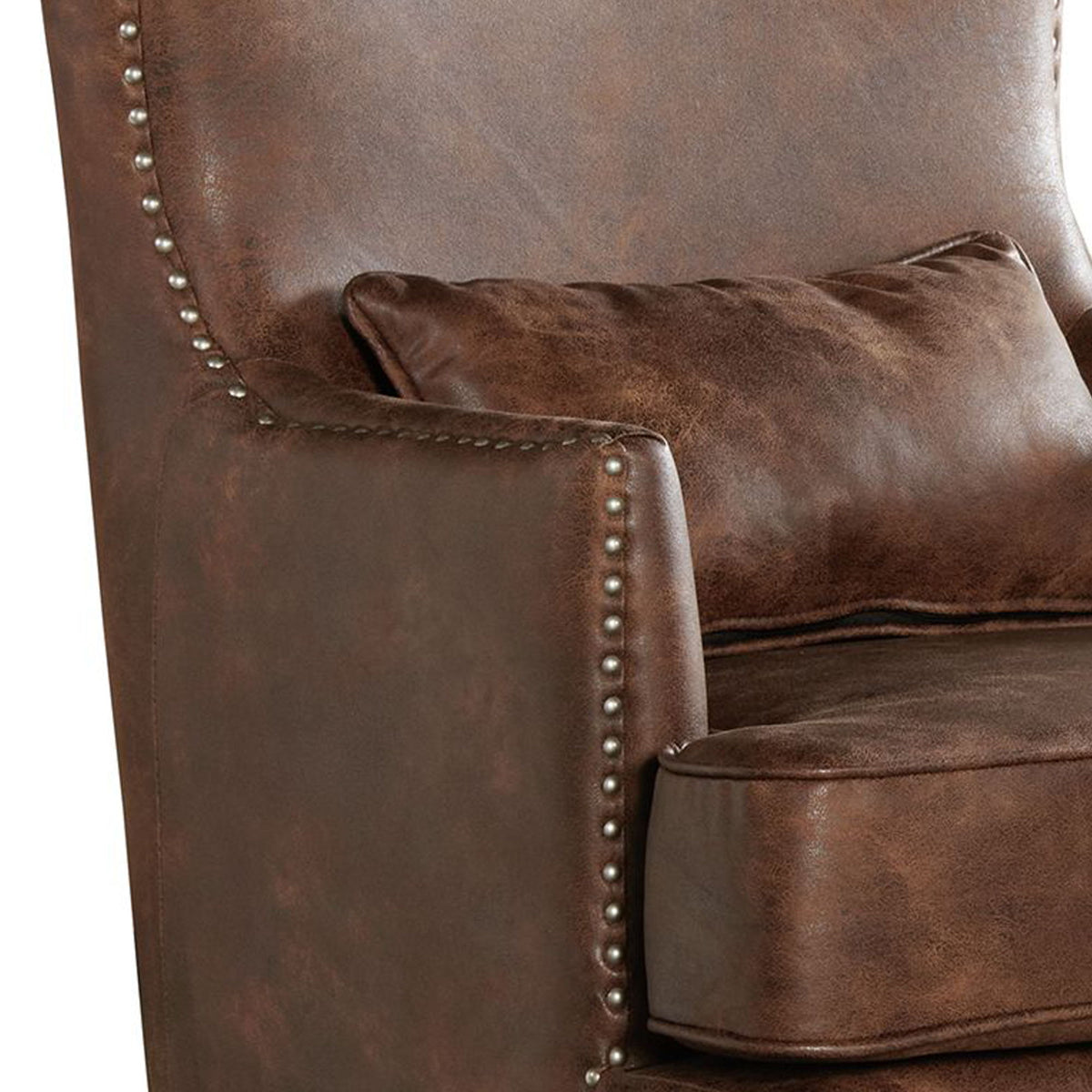 Kori (724) Chair With Chrome Nails in Sierra Toffee by Elements International, view 3