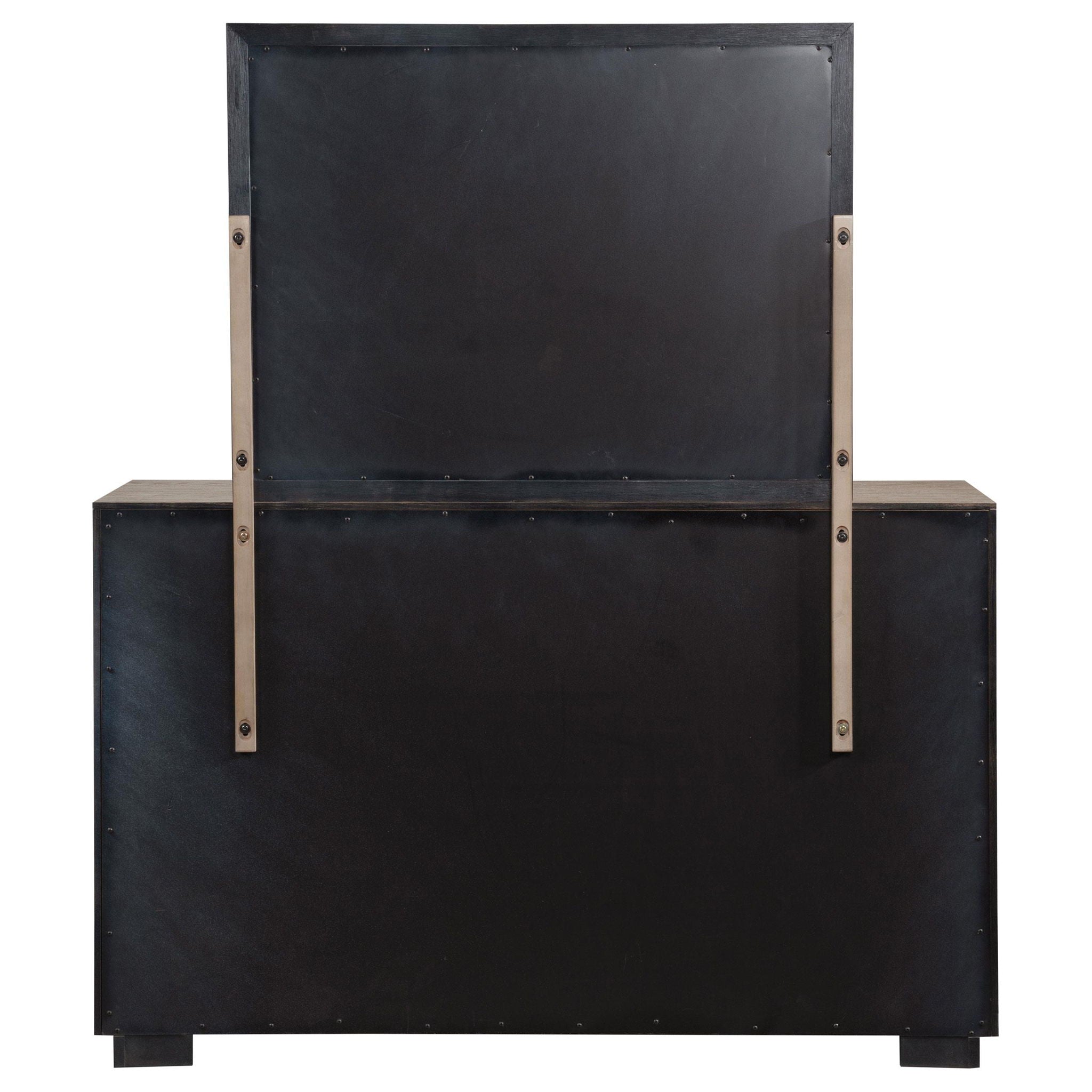 Kenora 6-drawer Dresser and Mirror Barley Brown