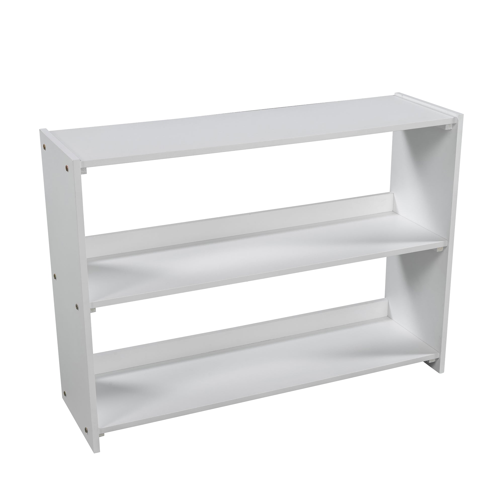 Low Loft Bed with Attached Bookcases and Separate 3-tier Drawers,Convertible Ladder and Slide,Twin,White - Atlantic Fine Furniture Melbourne FL